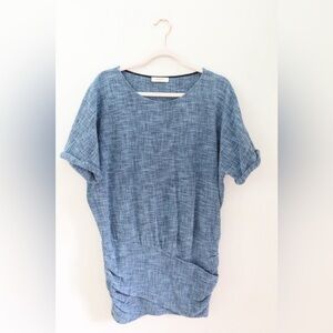 ba&sh Blue Short Sleeve Mini Dress